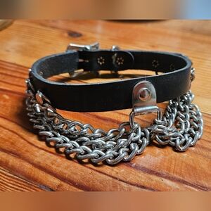 Leather Chain Choker